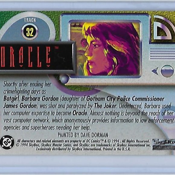 DC Comics 1994 SkyBox Master Series -  Cyborg - Darkseid - Oracle - Picture 6 of 6